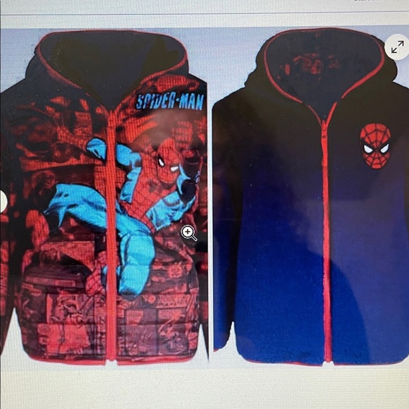 Spider-Man Other - Spider-Man Boys Youth Reversible Jacket Blue Red - Size: 2T, /Z11
